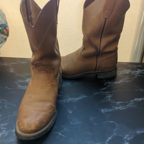 Georgia Farm Ranch Boots Mens M Brown Leather Comfort Core